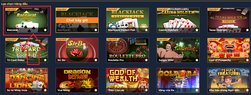 cach choi bai Baccarat online